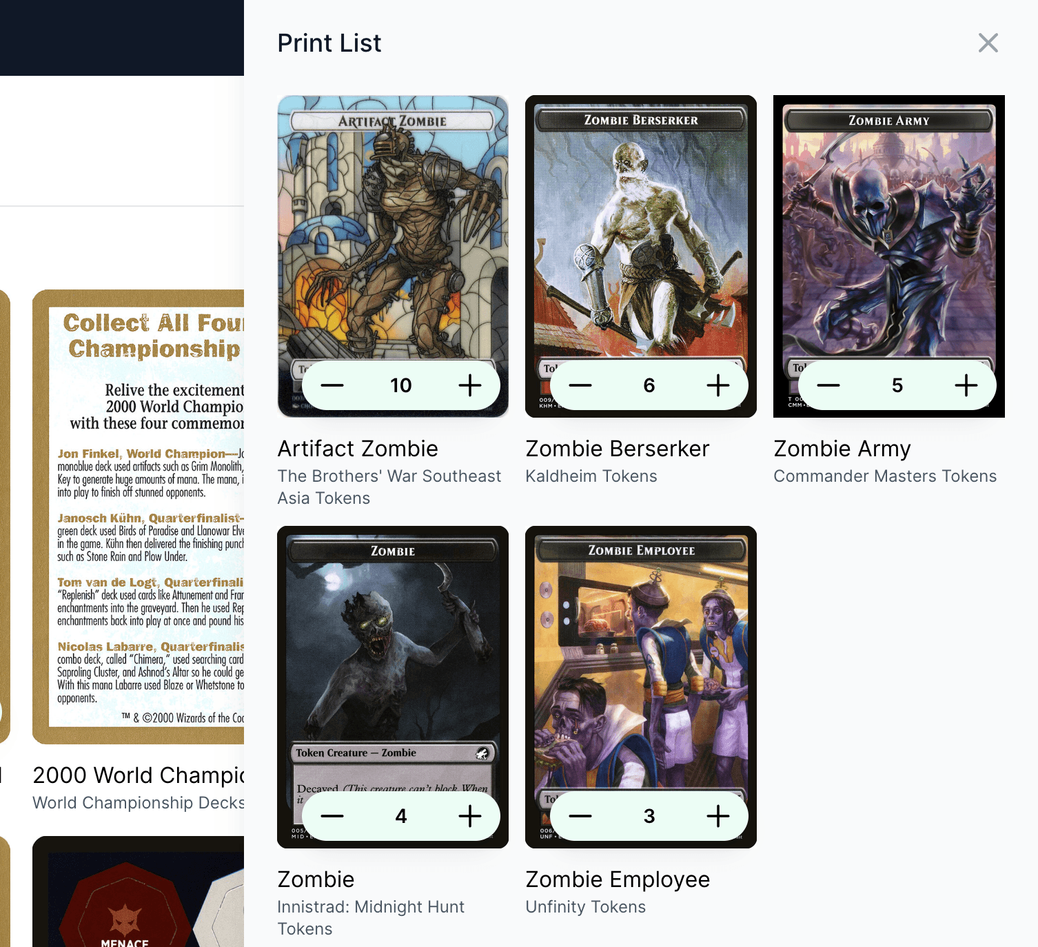 MTG Proxies print list