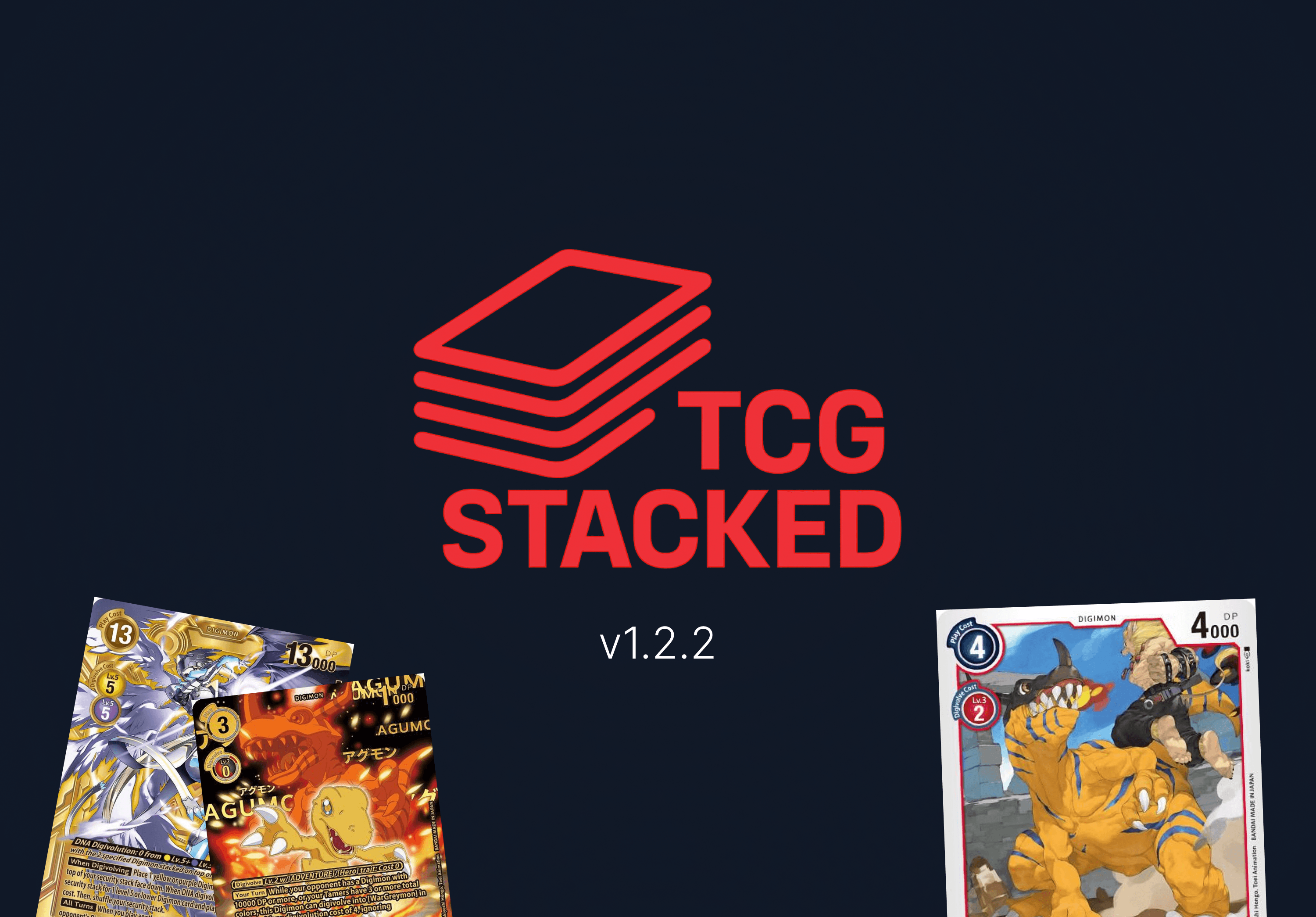 TCG Stacked Mobile v1.2.2: Digimon Card Game Support & More