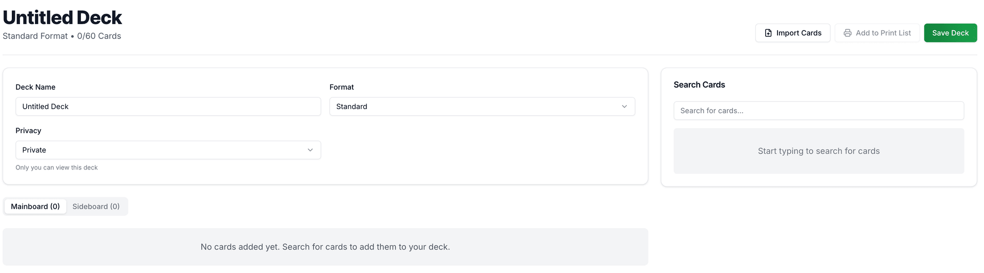 Deck Builder