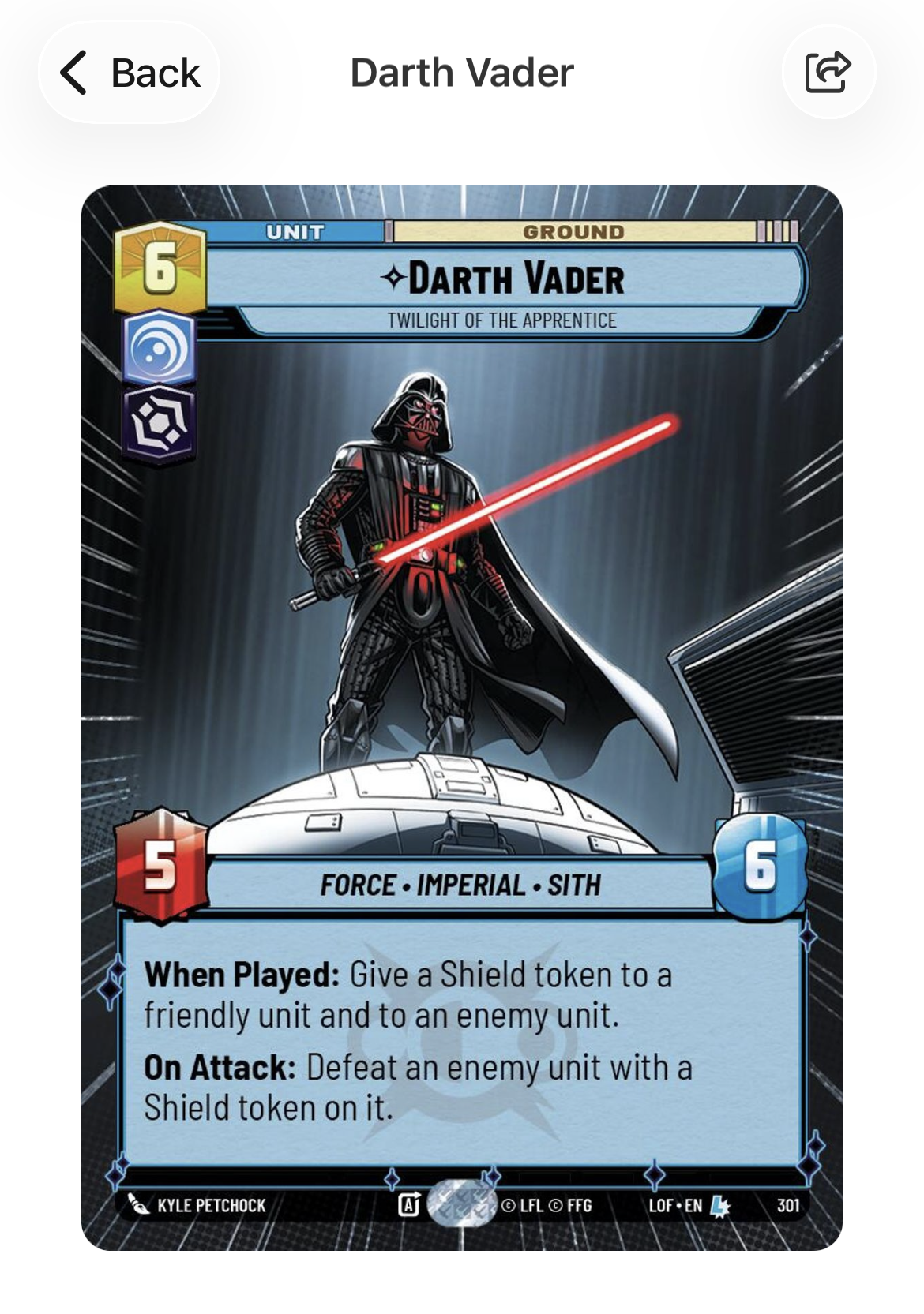 Star Wars Card