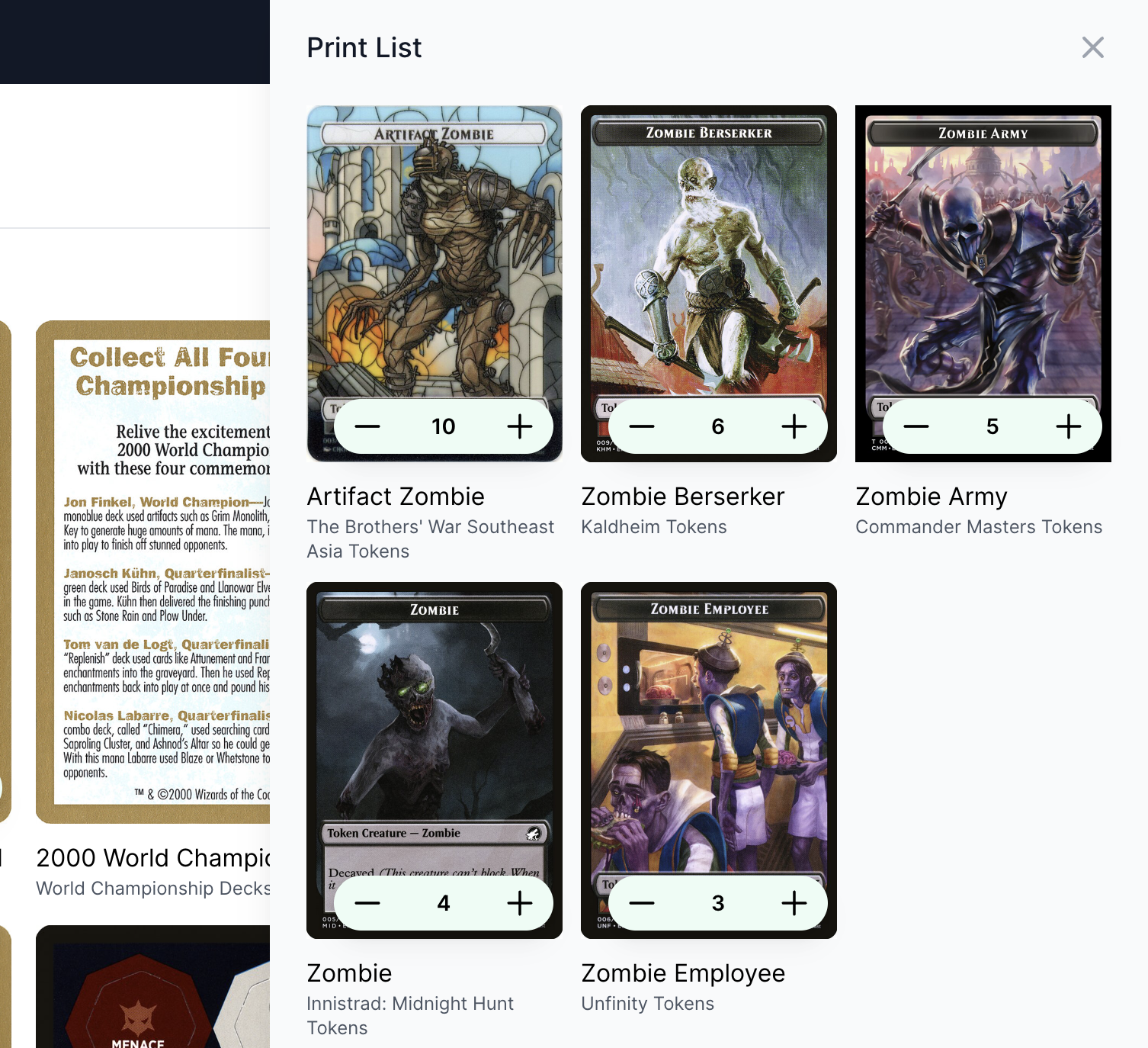 MTG Proxies print list