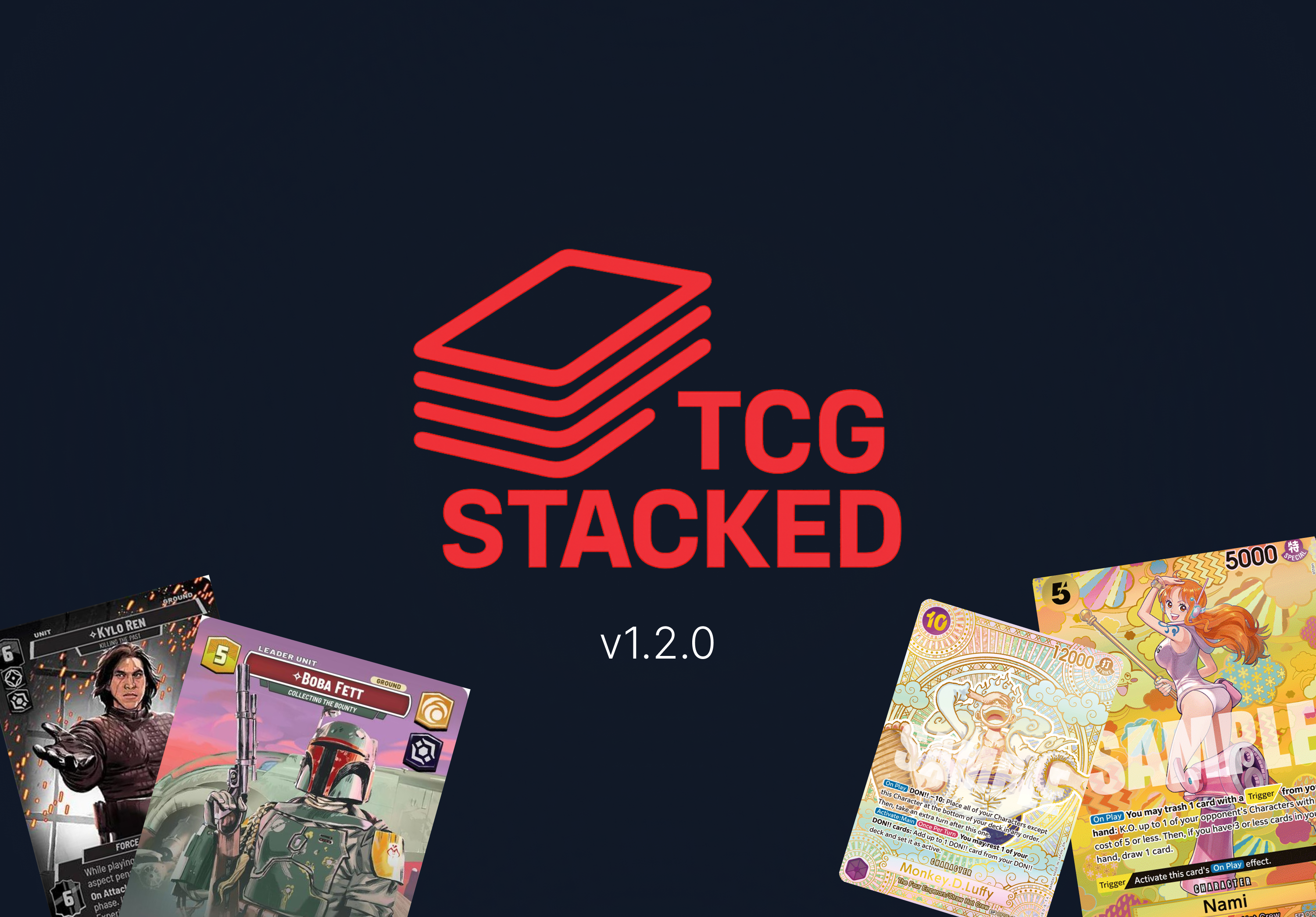 TCG Stacked Mobile App v1.2.0: Star Wars & One Piece Support, iOS26 Liquid Glass, & More